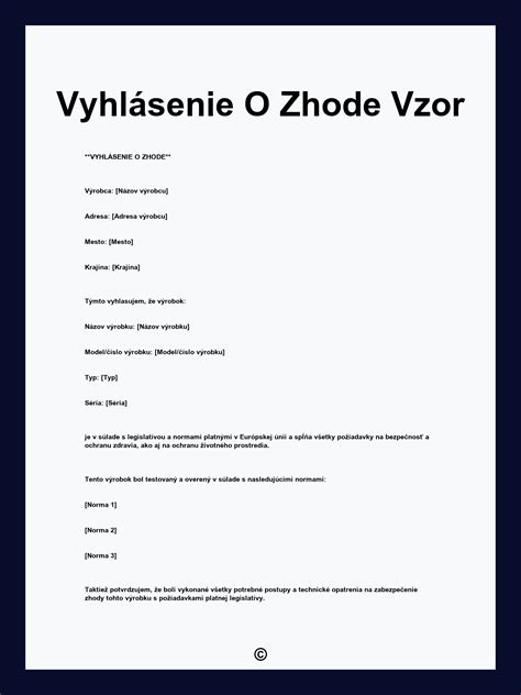 Vyhlásenie o zhode