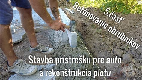 Betónovanie vzpery pre stabilitu plotu