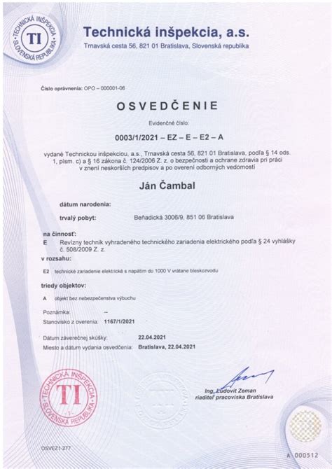 Certifikovaný revízny technik pri kontrole
