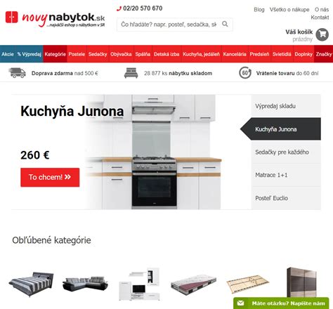Ukážka webovej stránky s porovnaním cien a zľavami