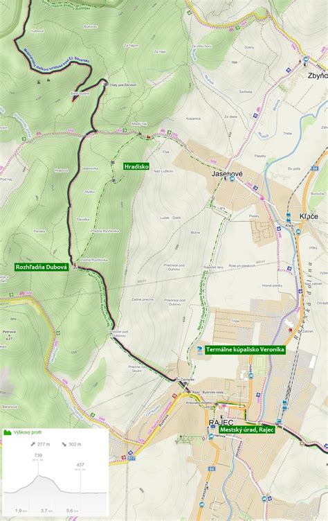 Mapa náučného chodníka pod Hradom Červený Kameň s vyznačenými zastávkami