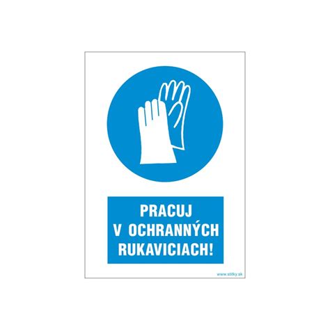 Štítky na ochranných rukaviciach s piktogramami noriem