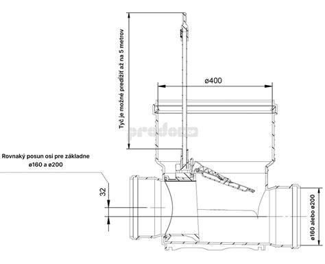 Detail vnútornej PVC spojky so spätnou klapkou