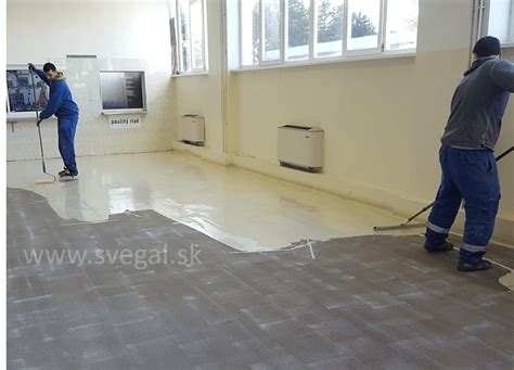 postup pri realizácii liatej epoxidovej podlahy