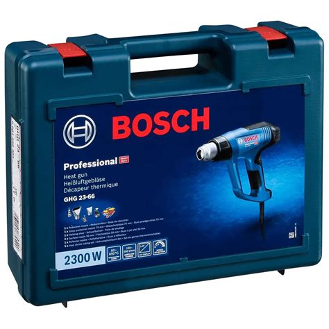 Detail LCD displeja a ovládacích prvkov teplovzdušnej pištole Bosch GHG 23-66