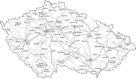 Mapa Českej republiky s označením Litomyšle, sídla VACS Factory