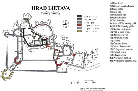 Pôdorys hradu Vršatec