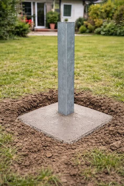 Betónovanie plotových stĺpikov s vodováhou