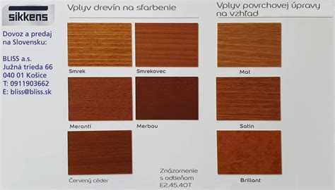 Vzorkovnica odtieňov lazúr na drevo