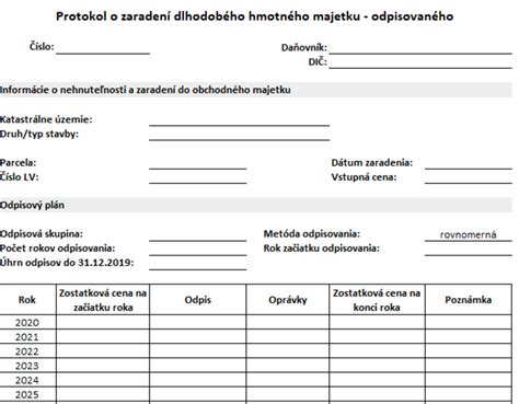 Protokol o zaradení nehnuteľnosti do majetku
