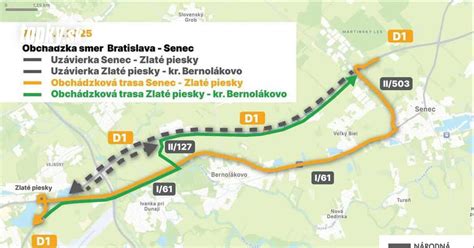 Mapa obchádzkových trás a dopravných obmedzení