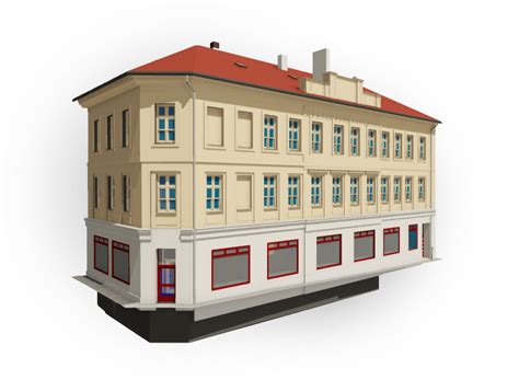 3D model budovy vygenerovaný v RAUCAD