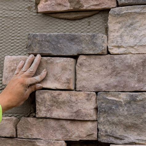 Ukážka rôznych typov spracovania kamenného obkladu