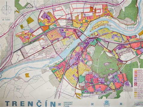 Mapa Trenčína s vyznačenými servisnými centrami