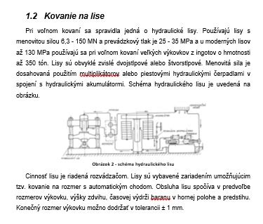 Voľné kovanie na lise