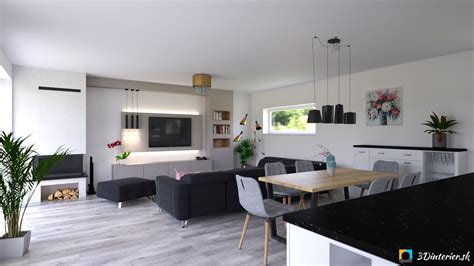 Návrh obývacej izby s televízorom