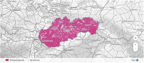 Mapa pokrytia dodávateľov betónu na strednom Slovensku