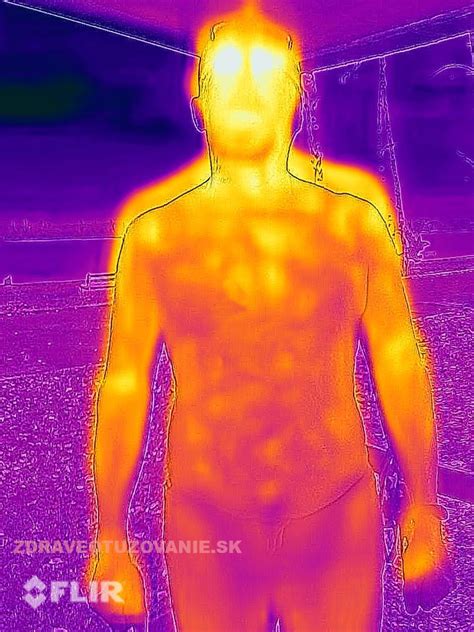 Termokamera pred a po aplikácii Q-therm stierky