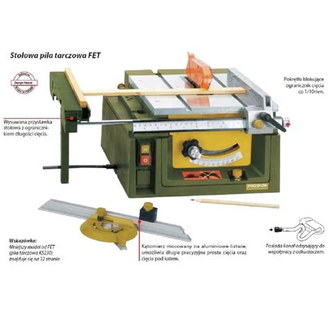 Rozmery stolovej kotúčovej píly Proxxon FET