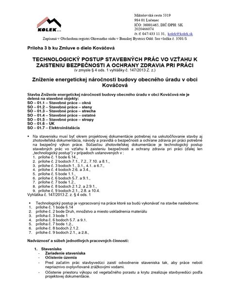 Príklady stavebných prác podľa CPA