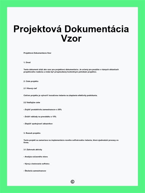 Projektová dokumentácia plynovej prípojky