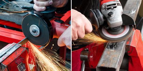 Ilustrácia uhlovej brúsky s rezacím kotúčom