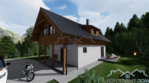 Zrubový dom v zasneženej krajine Oravskej Lesnej
