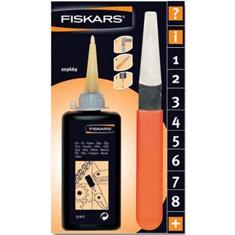 Súprava na údržbu záhradného náradia Fiskars