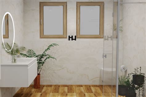 Ukážka kúpeľne s bambusovým obkladom