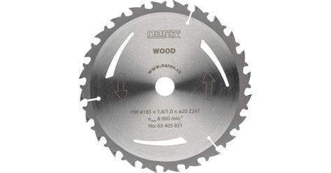 Rozsah materiálov pre pílové kotúče Narex (drevo, MDF, laminát)