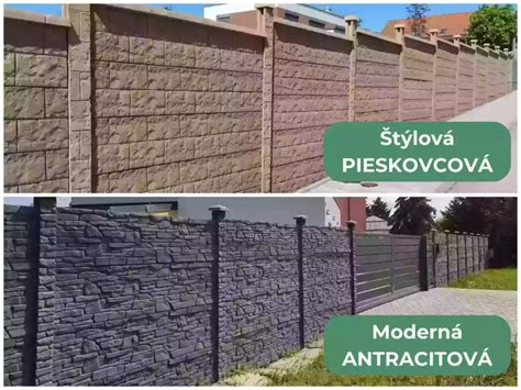 Porovnanie vzorov betónových plotov