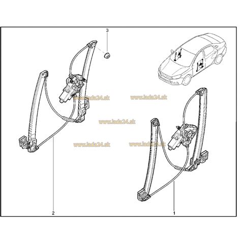 Schéma mechanizmu zdvíhania a naklápania pílového kotúča