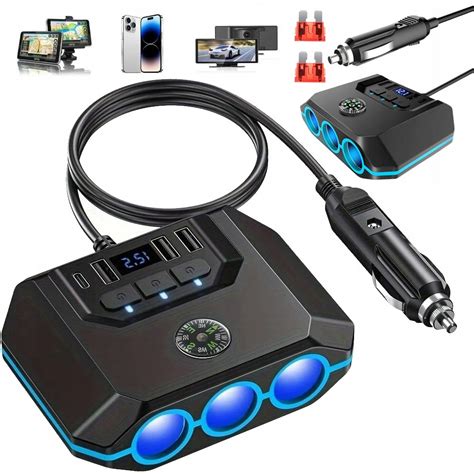 Rôzne typy USB adaptérov a rozbočovačov do autozapaľovača