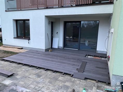 Nákres rôznych stavebných výšok WPC terasy