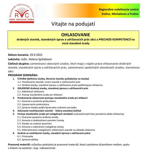 Vizualizácia detailnej špecifikácie prác na obecnom rozhlase