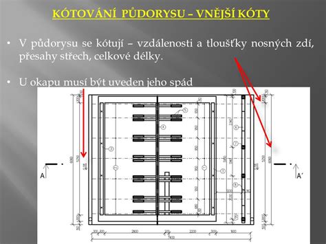schéma poškodeného krovu a jeho hlavných nosných častí