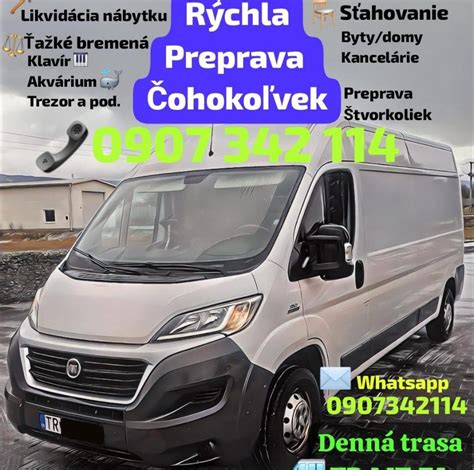Kika dodávka na prepravu nábytku