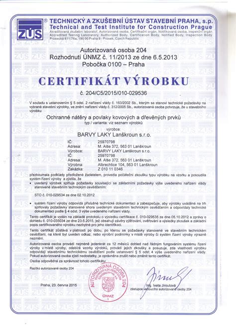 Certifikáty protipožiarnej odolnosti