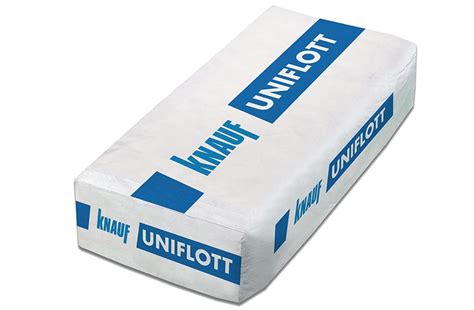 Pohľad na balenie Knauf Uniflott s technickými detailmi