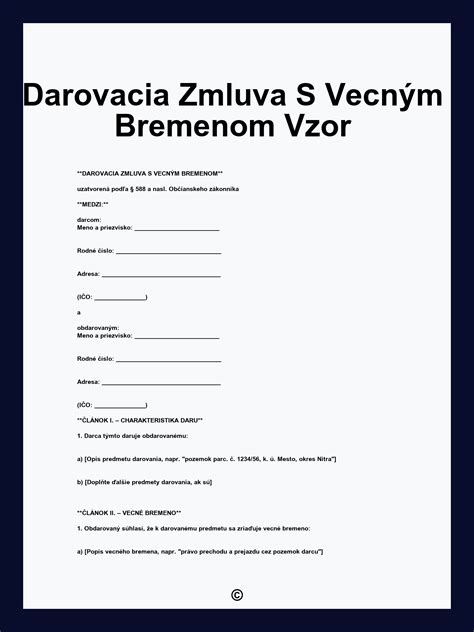Mapa s vecným bremenom