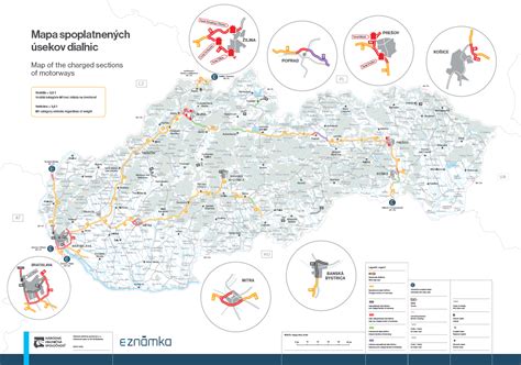 Mapa modernizovaných železničných úsekov
