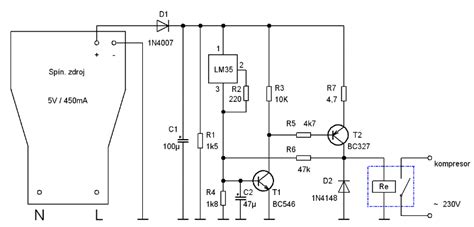 Schéma fungovania elektronického termostatu