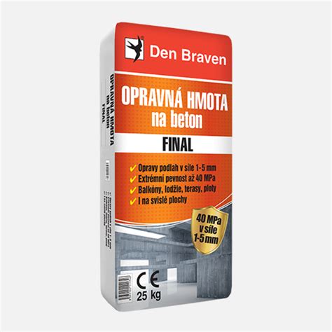 Sanačná malta na báze cementu DEN BRAVEN QUARTZ FINAL