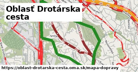 Mapa znázorňujúca oblasť dopravy