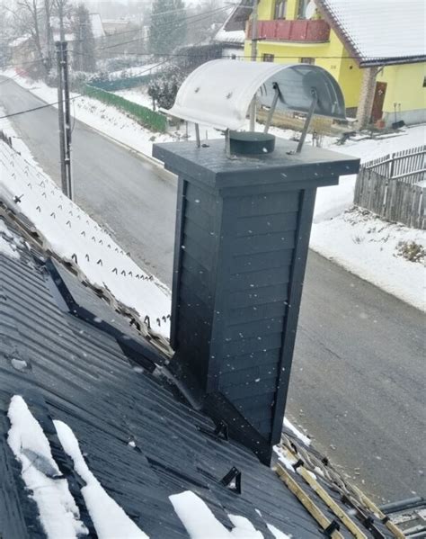 Systémové kazetové oplechovanie komína s odvetrávaním
