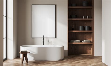 Koláž moderných minimalistických kúpeľní