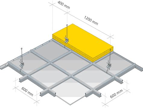 Rôzne typy stropných kaziet pre T24 profily