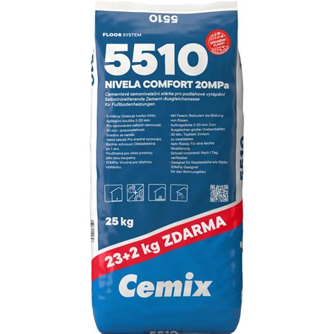 Samonivelačná stierka Cemix 5510 s vláknami pre podlahové vykurovanie