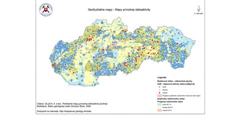 Mapa radónového rizika pre danú oblasť