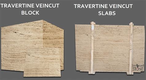 Porovnanie vein cut a cross cut travertínu